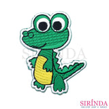 ตัวรีดการ์ตูนจระเข้ยิ้ม ตัวรีดติดเสื้อ อาร์มปักตกแต่ง DIY EMBROIDERY PATCH (00080368)