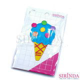 ตัวรีดการ์ตูนไอติม ตัวรีดติดเสื้อ อาร์มปักตกแต่ง DIY EMBROIDERY PATCH (00080380)
