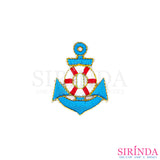 ตัวรีดการ์ตูนสมอ ตัวรีดติดเสื้อ อาร์มปักตกแต่ง DIY EMBROIDERY PATCH (00080425)