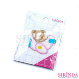 ตัวรีดการ์ตูนหมีขับเครื่องบิน ตัวรีดติดเสื้อ อาร์มปักตกแต่ง DIY EMBROIDERY PATCH (00080373)