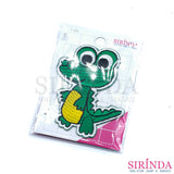 ตัวรีดการ์ตูนจระเข้ยิ้ม ตัวรีดติดเสื้อ อาร์มปักตกแต่ง DIY EMBROIDERY PATCH (00080368)