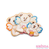 ตัวรีดการ์ตูนหมีมีปีกถือหัวใจjust.for.you ตัวรีดติดเสื้อ อาร์มปักตกแต่ง DIY EMBROIDERY PATCH (00080042)