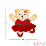 ตัวรีดการ์ตูนหมีเต้นบัลเล่ต์ ตัวรีดติดเสื้อ อาร์มปักตกแต่ง DIY EMBROIDERY PATCH (00080031)