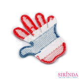 ตัวรีดการ์ตูนรูปมือธงชาติไทย ตัวรีดติดเสื้อ อาร์มปักตกแต่ง DIY EMBROIDERY PATCH (00080542)