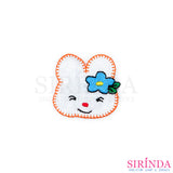 ตัวรีดการ์ตูนกระต่ายผ้าซาตินโบว์ดอกไม้ ตัวรีดติดเสื้อ อาร์มปักตกแต่ง DIY EMBROIDERY PATCH (00080033)