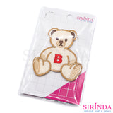ตัวรีดการ์ตูนหมีนั่งB ตัวรีดติดเสื้อ อาร์มปักตกแต่ง DIY EMBROIDERY PATCH (00080463)