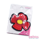 ตัวรีดการ์ตูนดอกบ๊วย ตัวรีดติดเสื้อ อาร์มปักตกแต่ง DIY EMBROIDERY PATCH (00080386)