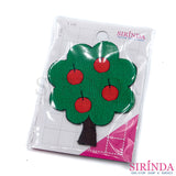 ตัวรีดการ์ตูนต้นแอปเปิ้ล ตัวรีดติดเสื้อ อาร์มปักตกแต่ง DIY EMBROIDERY PATCH (00080389)