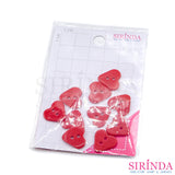 กระดุมเรซิ่นหัวใจvalentine2รู (15มิล) (0001159)