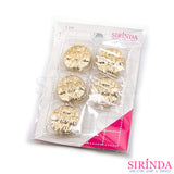 กระดุมโลหะขาสอยวงกลม 18L(11.43มิล) สำหรับเย็บติดเสื้อผ้า น้ำหนักเบา ไม่ขึ้นสนิม Metal Button (00490001)