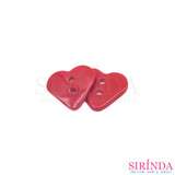 กระดุมเรซิ่นหัวใจvalentine2รู (15มิล) (0001159)