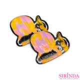 ตัวรีดการ์ตูนหอยทาก Snicorn ตัวรีดติดเสื้อ อาร์มทอตกแต่ง DIY WOVEN LABEL PATCH (00320013)