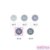 กระดุมเรซิ่นเสื้อเชิ้ตและเสื้อโปโล4รู โทนเทา (11.43มิล) (0001117)