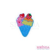 ตัวรีดการ์ตูนไอศครีมโคน ตัวรีดติดเสื้อ อาร์มปักตกแต่ง DIY EMBROIDERY PATCH (00080013)