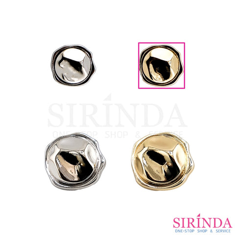กระดุมโลหะขาสอยวงกลม 1.5-2cm(15-20มิล) ไม่ขึ้นสนิม Metal Button (00490004)