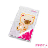 ตัวรีดการ์ตูนหมีกระดุมปะผ้าขนาดเล็ก ตัวรีดติดเสื้อ อาร์มปักตกแต่ง DIY EMBROIDERY PATCH (00080005)