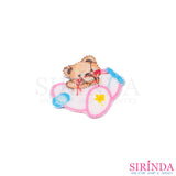 ตัวรีดการ์ตูนหมีขับเครื่องบิน ตัวรีดติดเสื้อ อาร์มปักตกแต่ง DIY EMBROIDERY PATCH (00080373)