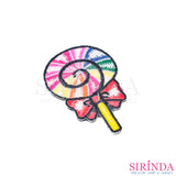 ตัวรีดการ์ตูนลูกกวาดสายรุ้ง ตัวรีดติดเสื้อ อาร์มปักตกแต่ง DIY EMBROIDERY PATCH (00080366)