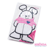 ตัวรีดการ์ตูนกระต่ายเสื้อครอปหัวใจ ตัวรีดติดเสื้อ อาร์มปักตกแต่ง DIY EMBROIDERY PATCH (00080484)