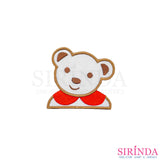 ตัวรีดการ์ตูนหมีปกบัว ตัวรีดติดเสื้อ อาร์มปักตกแต่ง DIY EMBROIDERY PATCH (00080492)