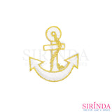ตัวรีดการ์ตูนสมอ ตัวรีดติดเสื้อ อาร์มปักตกแต่ง DIY EMBROIDERY PATCH (00080442)