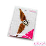 ตัวรีดการ์ตูนบั้งดาวมีปีก ตัวรีดติดเสื้อ อาร์มปักตกแต่ง DIY EMBROIDERY PATCH (00080441)