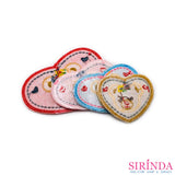 ตัวรีดการ์ตูนหน้าหมีหัวใจ ตัวรีดติดเสื้อ อาร์มปักตกแต่ง DIY EMBROIDERY PATCH (00080022)