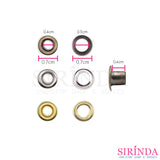 ตาไก่ทองเหลือง พร้อมแหวน ไม่ขึ้นสนิม BRASS EYELET (00410001) (ห่อเล็ก)