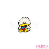 ตัวรีดการ์ตูนเป็ดถือถุงเงิน ตัวรีดติดเสื้อ อาร์มปักตกแต่ง DIY EMBROIDERY PATCH (00080028)