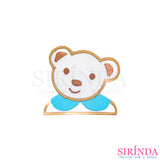ตัวรีดการ์ตูนหมีปกบัว ตัวรีดติดเสื้อ อาร์มปักตกแต่ง DIY EMBROIDERY PATCH (00080492)