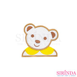ตัวรีดการ์ตูนหมีปกบัว ตัวรีดติดเสื้อ อาร์มปักตกแต่ง DIY EMBROIDERY PATCH (00080492)