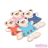 ตัวรีดการ์ตูนหมีเต้นระบำ ตัวรีดติดเสื้อ อาร์มปักตกแต่ง DIY EMBROIDERY PATCH (00080439)