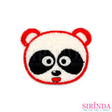 ตัวรีดการ์ตูนหน้าแพนด้า ตัวรีดติดเสื้อ อาร์มปักตกแต่ง DIY EMBROIDERY PATCH (00080010)