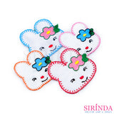 ตัวรีดการ์ตูนกระต่ายผ้าซาตินโบว์ดอกไม้ ตัวรีดติดเสื้อ อาร์มปักตกแต่ง DIY EMBROIDERY PATCH (00080033)