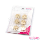 กระดุมโลหะขาสอยวงกลม 18L(11.43มิล) สำหรับเย็บติดเสื้อผ้า น้ำหนักเบา ไม่ขึ้นสนิม Metal Button (00490001)