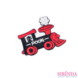ตัวรีดการ์ตูนรถไฟPOON ตัวรีดติดเสื้อ อาร์มปักตกแต่ง DIY EMBROIDERY PATCH (00080372)