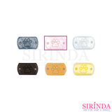 ป้ายเรซิ่นสี่เหลี่ยม เลเซอร์รอยเท้าหมา พร้อมเจาะรูสำหรับเย็บ Laser Resin Tag (00420001)