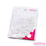 ป้ายเรซิ่นสี่เหลี่ยม เลเซอร์รอยเท้าหมา พร้อมเจาะรูสำหรับเย็บ Laser Resin Tag (00420001)