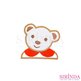 ตัวรีดการ์ตูนหมีปกบัว ตัวรีดติดเสื้อ อาร์มปักตกแต่ง DIY EMBROIDERY PATCH (00080492)