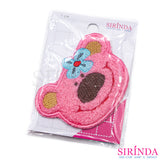 ตัวรีดการ์ตูนหมียิ้มผูกโบว์ ตัวรีดติดเสื้อ อาร์มปักตกแต่ง DIY EMBROIDERY PATCH (00080464)