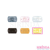 ป้ายเรซิ่นสี่เหลี่ยม เลเซอร์รอยเท้าหมา พร้อมเจาะรูสำหรับเย็บ Laser Resin Tag (00420001)