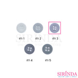 กระดุมเรซิ่นเสื้อเชิ้ตและเสื้อโปโล4รู โทนเทา (11.43มิล) (0001117)
