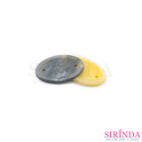 ป้ายเรซิ่นวงรี เลเซอร์ Thank you พร้อมเจาะรูสำหรับเย็บ Laser Resin Tag (00420003)