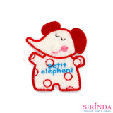 ตัวรีดการ์ตูนช้างPetit ตัวรีดติดเสื้อ อาร์มปักตกแต่ง DIY EMBROIDERY PATCH (00080002)