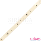 ป้ายไซส์พิมพ์อักษรคอตตอนสปัน ขนาด1cm พื้นสีผ้าดิบ อักษรสีดำ I Printed Size Label (00040008)