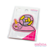 ตัวรีดการ์ตูนหอยทาก Snicorn ตัวรีดติดเสื้อ อาร์มทอตกแต่ง DIY WOVEN LABEL PATCH (00320013)