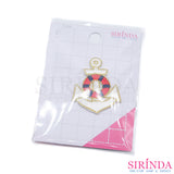 ตัวรีดการ์ตูนสมอ ตัวรีดติดเสื้อ อาร์มปักตกแต่ง DIY EMBROIDERY PATCH (00080425)
