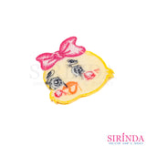 ตัวรีดการ์ตูนเป็ดยิ้มผูกโบว์ ตัวรีดติดเสื้อ อาร์มปักตกแต่ง DIY EMBROIDERY PATCH (00080402)