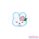 ตัวรีดการ์ตูนกระต่ายผ้าซาตินโบว์ดอกไม้ ตัวรีดติดเสื้อ อาร์มปักตกแต่ง DIY EMBROIDERY PATCH (00080033)