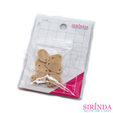 ป้ายเรซิ่นวงรี เลเซอร์ หน้าหมี พร้อมเจาะรูสำหรับเย็บ Laser Resin Tag (00420004)